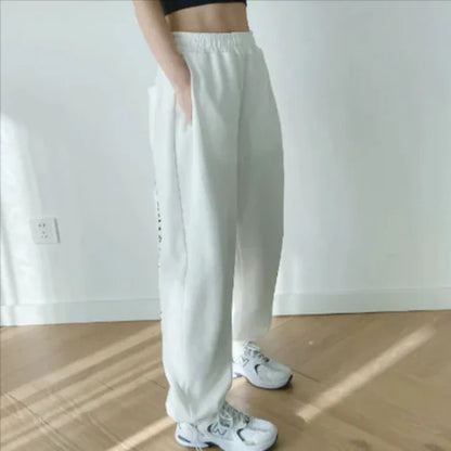 Pantalones Deportivos Bordados con Letras