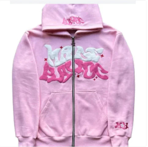 Sudadera con Capucha y Cremallera Estampada