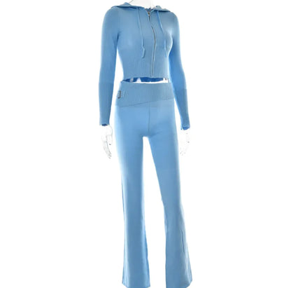 Conjunto de Dos Piezas con Capucha de Punto