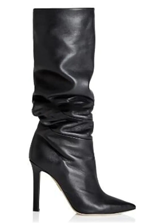 Botas Sobre La Rodilla con Cuña y Estampado de Lichi