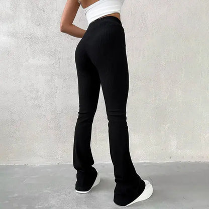 Pantalones Casuales de Cintura Alta para Mujer