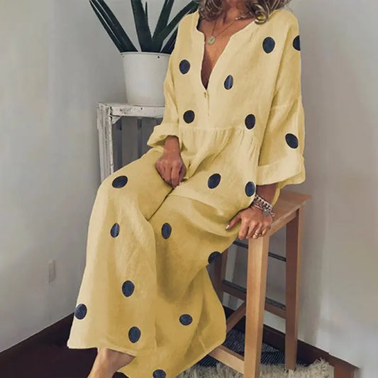 Vestido Maxi Estampado Bohemio