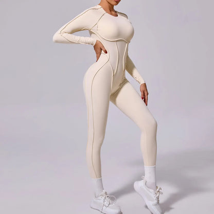 New Winter One-piece Sports Yoga Jumpsuit Backless Tight Jumpsuit
