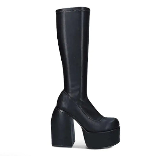 Botas Altas y Bajas con Plataforma y Tacón Alto