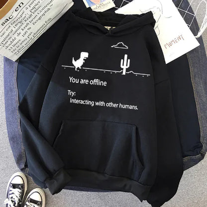 Sudadera Retro con Capucha y Mangas Largas