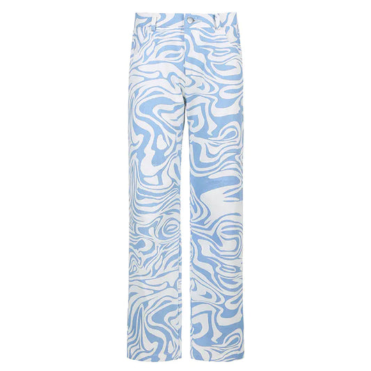 Pantalones Sueltos de Pierna Recta para Ocio