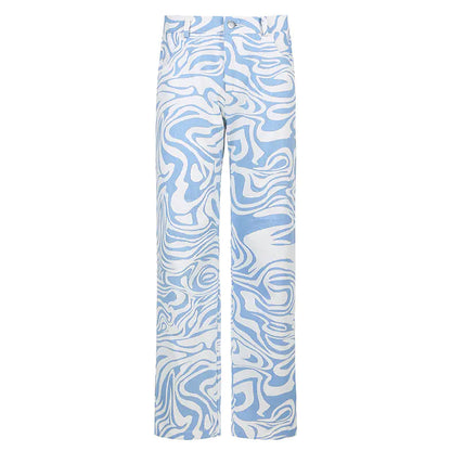 Pantalones Sueltos de Pierna Recta para Ocio