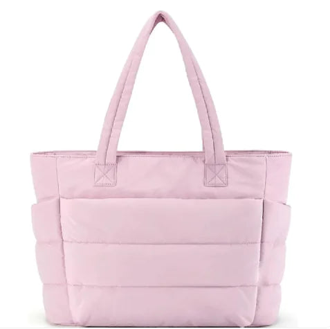 Bolso de Algodón Grande con Cremallera
