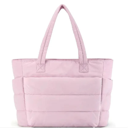 Bolso de Algodón Grande con Cremallera