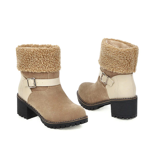 Women's Chic Buckled Short Boots