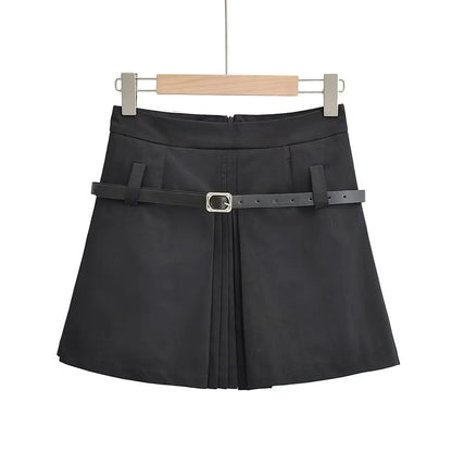 Women's Pleated Solid Color Fashion Skirt