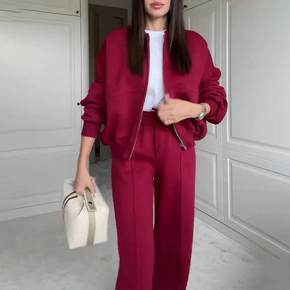 Conjunto de Suéter y Pantalones con Cremallera