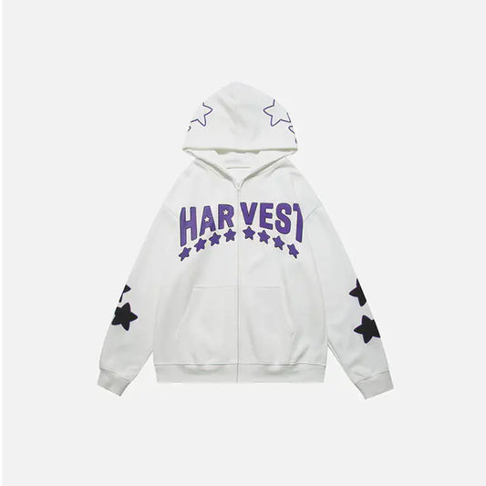 Sudadera con Capucha y Cremallera Harajuku Y2K