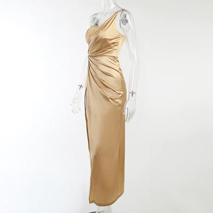 Vestido Satén Strapless Y2K