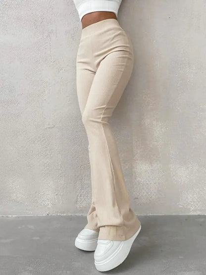 Pantalones Casuales de Cintura Alta para Mujer
